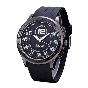 

Men Watch Water Resistant Quartz Watches Male Waterproof Round Rubber Band Male Business Sport Wristwatch