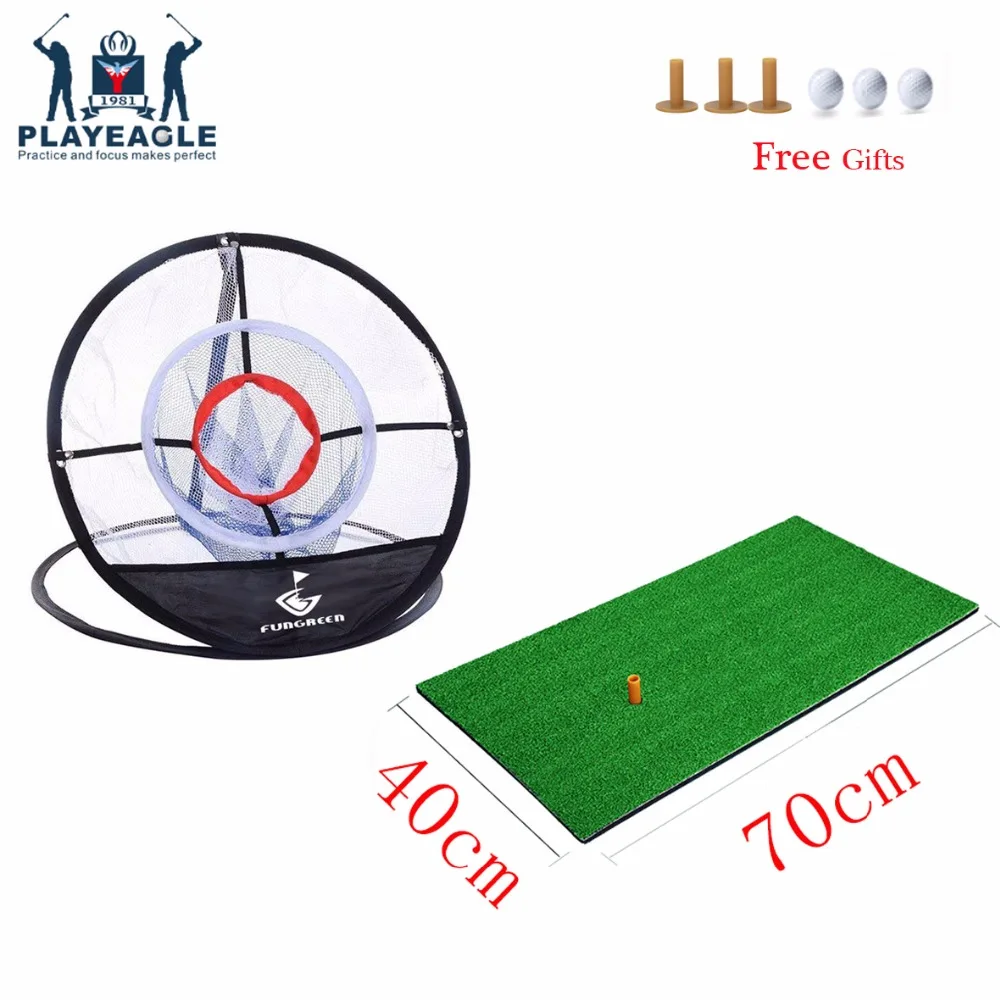 FUNGREEN Backyard Golf Chipping Mat and Net 40x70cm Indoor Training Golf Hitting Mat With Rubber Tee Golf Ball Golf Training Aid FUNGREEN Backyard Golf Chipping Mat and Net 40x70cm Indoor Training Golf Hitting Mat With Rubber Tee Golf Ball Golf Training Aid