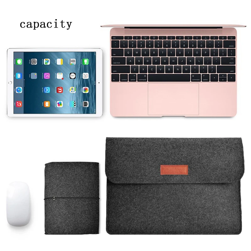 Новая фетровая сумка для ноутбука Macbook Air 13 Pro retina 11 12 15 чехол для Xiaomi Air 12,5 13,3 15,6 чехол для 13,5 для ноутбука