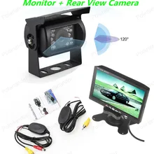 7 Дюймов TFT LCD ЦВЕТНОЙ Экран Монитор Стоянка для Автомобилей Вид Сзади + 18 LED Камеры