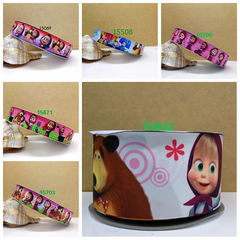 

Free shipping 2017 new arrival ribbons Hair Accessories ribbon 10 yards cartoon printed grosgrain ribbons 15642