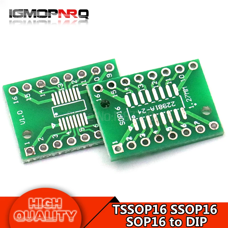 

10PCS TSSOP16 SSOP16 SOP16 Transfer to DIP16 IC Adapter Converter Socket Board Module Adapters Plate 0.65mm 1.27mm