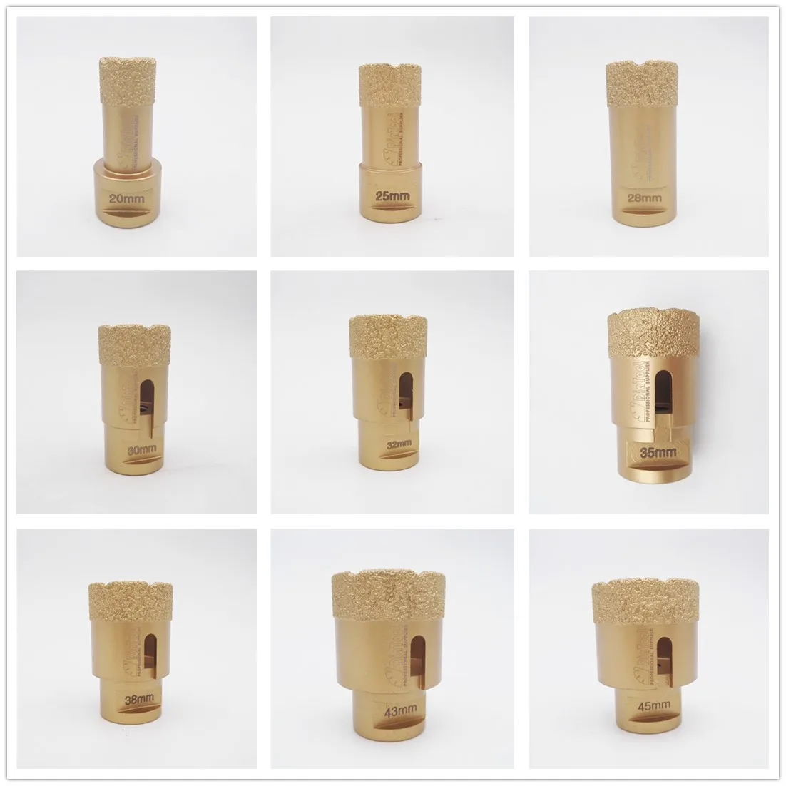 DIATOOL 1pc Vacuum Brazed Diamond Drilling Core Bits With 15MM Diamond Height M14 Connection Drill Bits Hole Saw