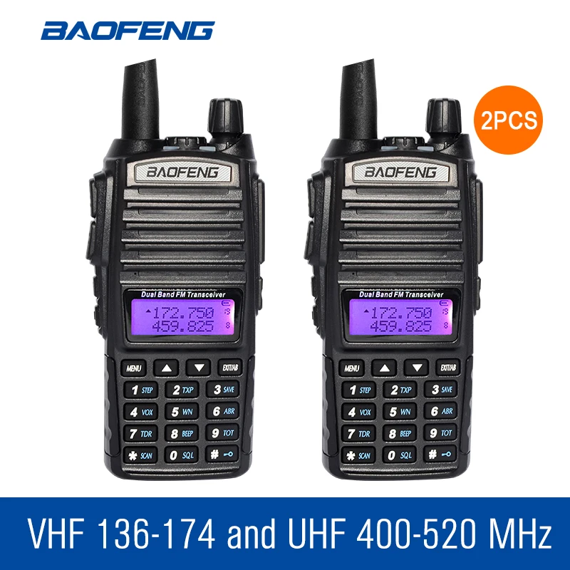 bilder für 2 teile/los BaoFeng UV-82 Handheld Walkie Talkie Dual Band Zweiwegradio BF CB Funksprechkommunikations Tragbare Amateurfunkgeräte bilder für 2 teile/los BaoFeng UV-82 Handheld Walkie Talkie Dual Band Zweiwegradio BF CB Funksprechkommunikations Tragbare Amateurfunkgeräte