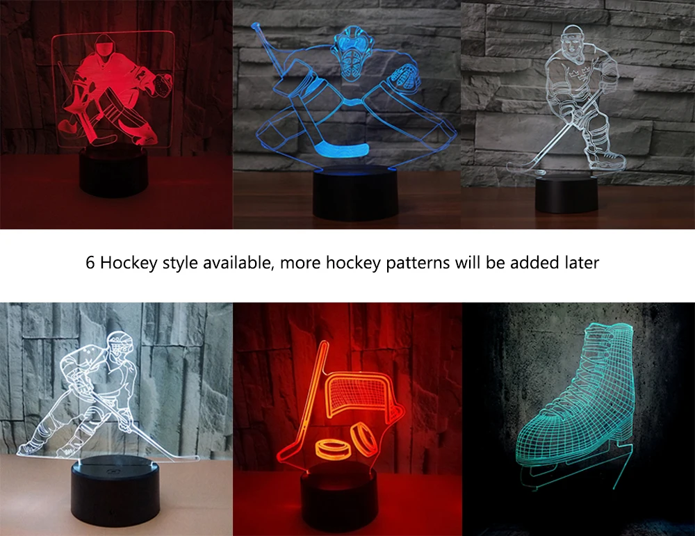 Hockey Player 3D Lamp detail 8