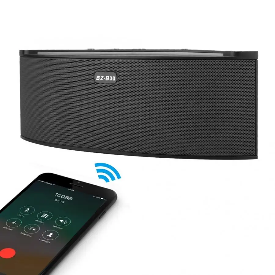 HiFi беспроводной Bluetooth док динамик поддержка FM радио TF карты 3,5 мм аудио вход светодиодный