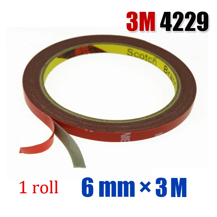 3M High Strength Double Sided Auto Car Truck Foam Attachment Tape 6mm