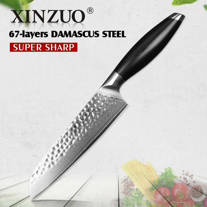 Buy XINZUO 6" Santoku Knife 67 layers VG10 Damascus Stainless Steel Japan Chef