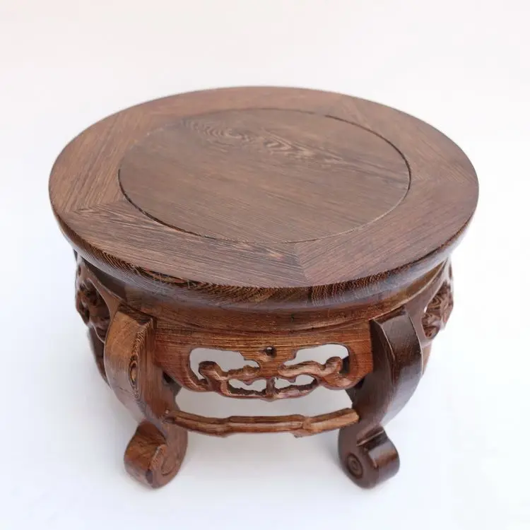 Red wood real wood household act the role is tasted handicraft furnishing articles vase aquarium circular base Red wood real wood household act the role is tasted handicraft furnishing articles vase aquarium circular base