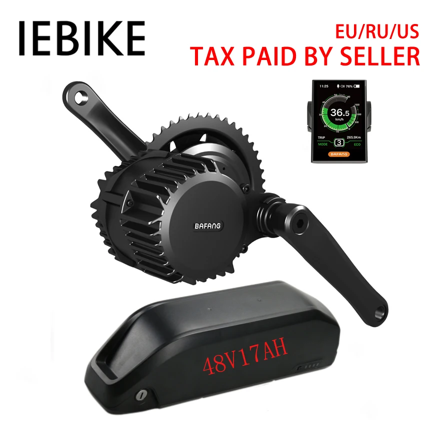 

BAFANG 48V 750W Electric Motor Set for Bicycles E Bike Conversion Kit Electric Bike Kit with 48V 17AH Battery Bicycle Engine Kit