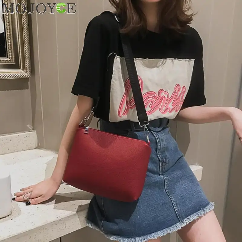 

2019 mochila feminina Solid Color Crossbody Shoulder Handbags Women Small Leather Messenger Bags