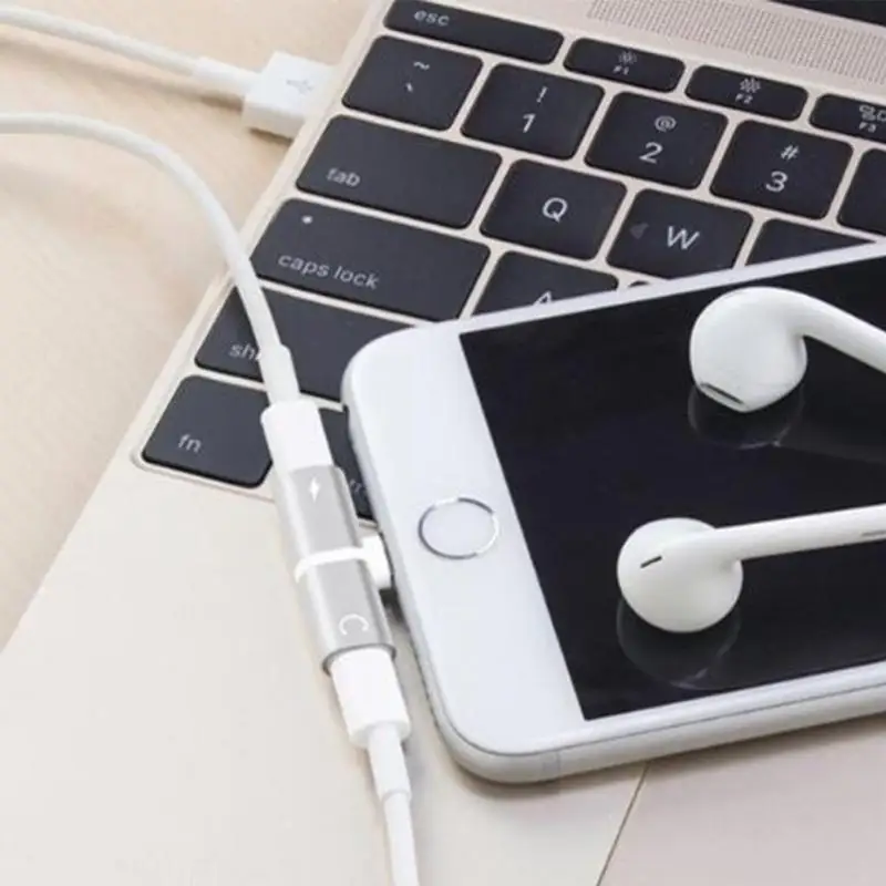 2 In 1 Dual Ports Headphone Charger Phone Accessories For iphone x case Iphone 7 8 Plus 6 s 8plus XS Max XR cover |