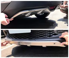 Stainless Steel Accessories Exterior Front & Rear Skid Plate Bumper Board 2pcs Fit for Toyota C-HR CHR 2016 2017 2018