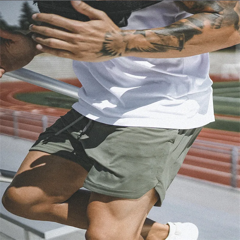 Мужские 2 в 1 Мужские шорты для бега спортивные шорты Кроссфит быстросохнущие тренировочные спортивные беговые кроссовки спортивные шорты со встроенным карманом