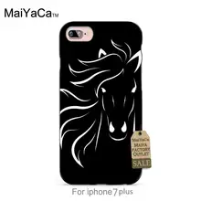 Running black horse black tpu case for iphone 4s 5s 5c 6 6Plus 7 Plus case