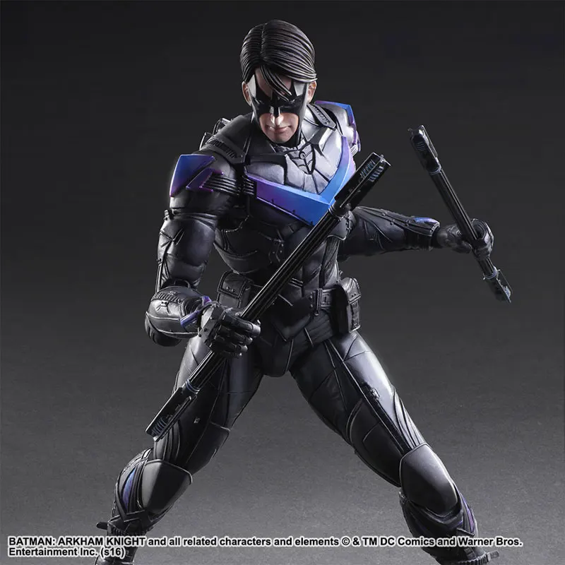 Play Arts DC Дик Грейсон Бэтмен Аркхэм рыцарь № 6 Nightwing фигурка игрушка модель 25 см