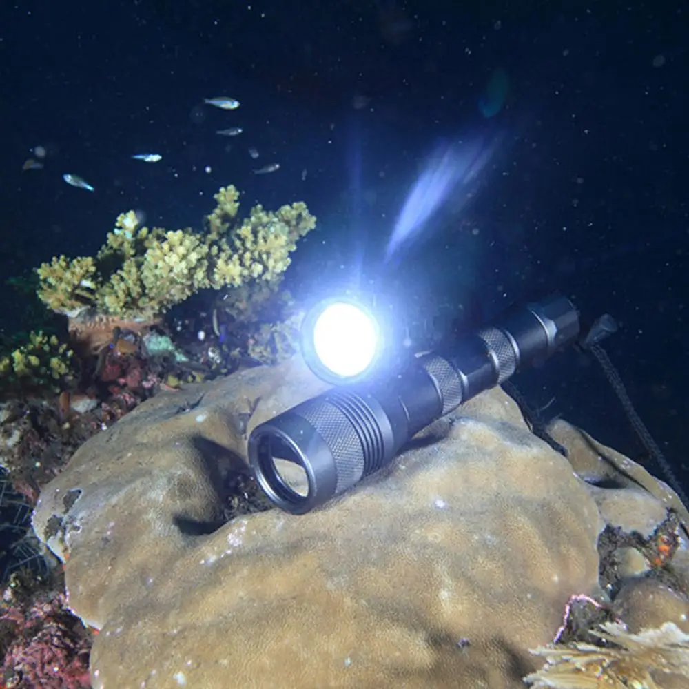 Professional Scuba Diving Flashlight Underwater Waterproof Torch XML L2 LED Dive Scuba Diving Light Underwater Flashlights