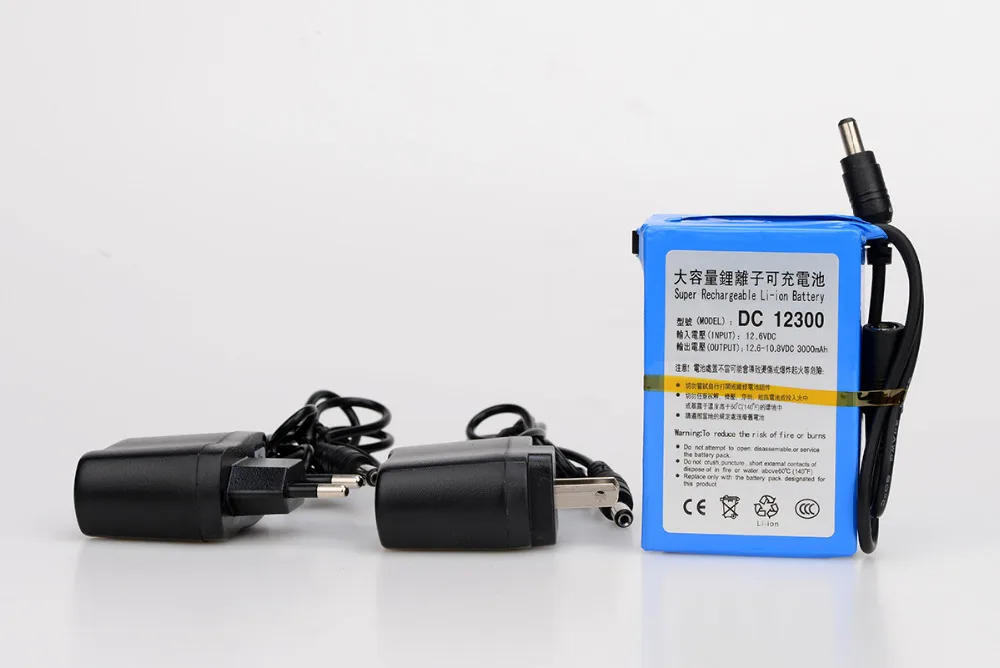 MasterFire супер полимерный перезаряжаемый 12V 3000mAh литий-ионный аккумулятор для DC камера видеонаблюдения 12300