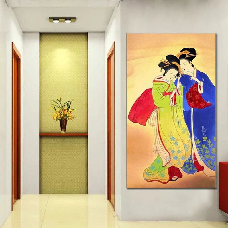 

China Art Hand-painted portrait oil painting on canvas ancient lady wall decorative wall pictures painting for living room