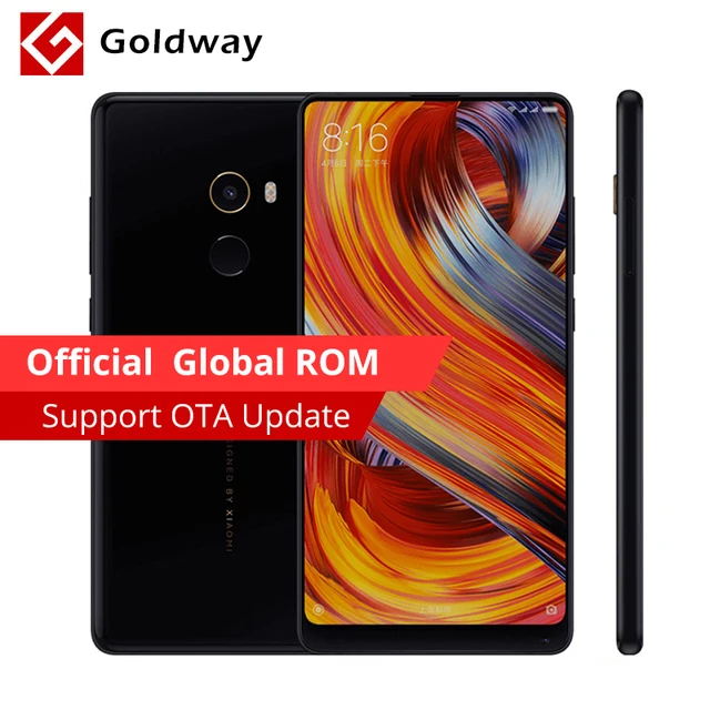 Original Xiaomi Mi Mix 2 Mix2 Mobile Phone 6GB RAM 64GB ROM Snapdragon 835 Octa Core 5.99" FHD+Full Screen Dispaly Ceramics Body