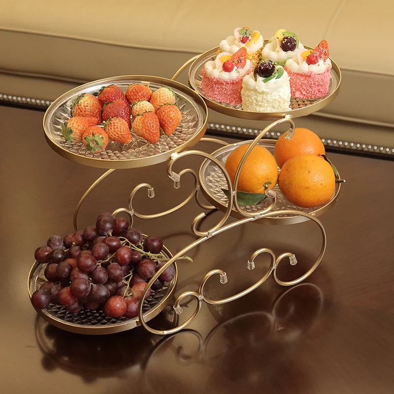 Фруктовая тарелка для гостиной, креативная современная бытовая тарелка для сушеных фруктов, тарелка для конфет, Европейский журнальный столик, многофункциональная тарелка