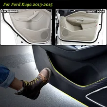 4 шт. Новые Межкомнатные Двери Из Углеродного Волокна Боковой Край Anti-kick Площадку Защита Наклейка Для Ford Kuga 2013