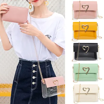 

Women's PVC Transparent Clear Shoulder Bag Messenger Jelly Candy Summer Beach Handbag