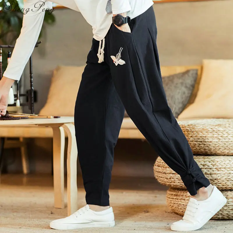 

Traditional chinese clothing chinese traditional clothes for men oriental mens clothing kung fu uniform men pants V1367