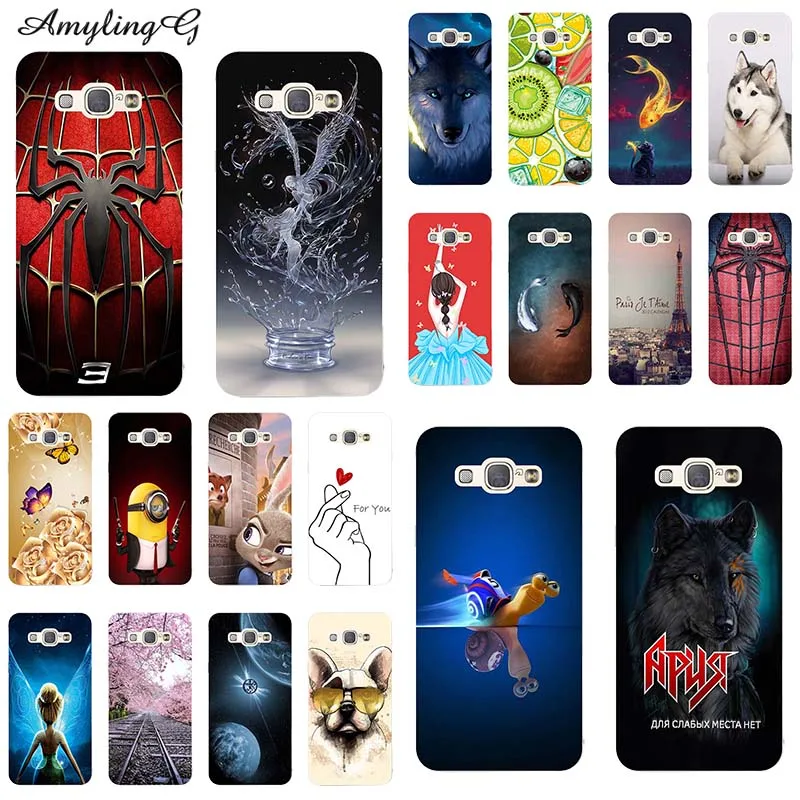 

Cases For Samsung Galaxy A8 A800F A8000 /A8 2016 A810F Case Print Rose Wolf Patterned Cover Soft Silicone Phone Back Shell