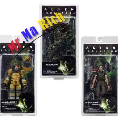 

3styles Movie Alien Isolation Series Amanda Ripley Jumpsuit Xenomorph Compression Suit Cool Pvc Action Figure Model Toy 7"