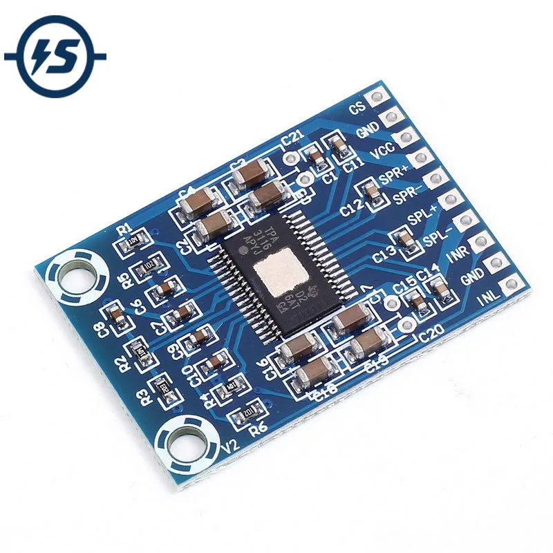 

DC 12V-24V 2x50W Dual Channel Mini Digital Amplifier D Class 50W+50W TPA3116D2 XH-M562 Amplifier 50W Power Amplifier Board