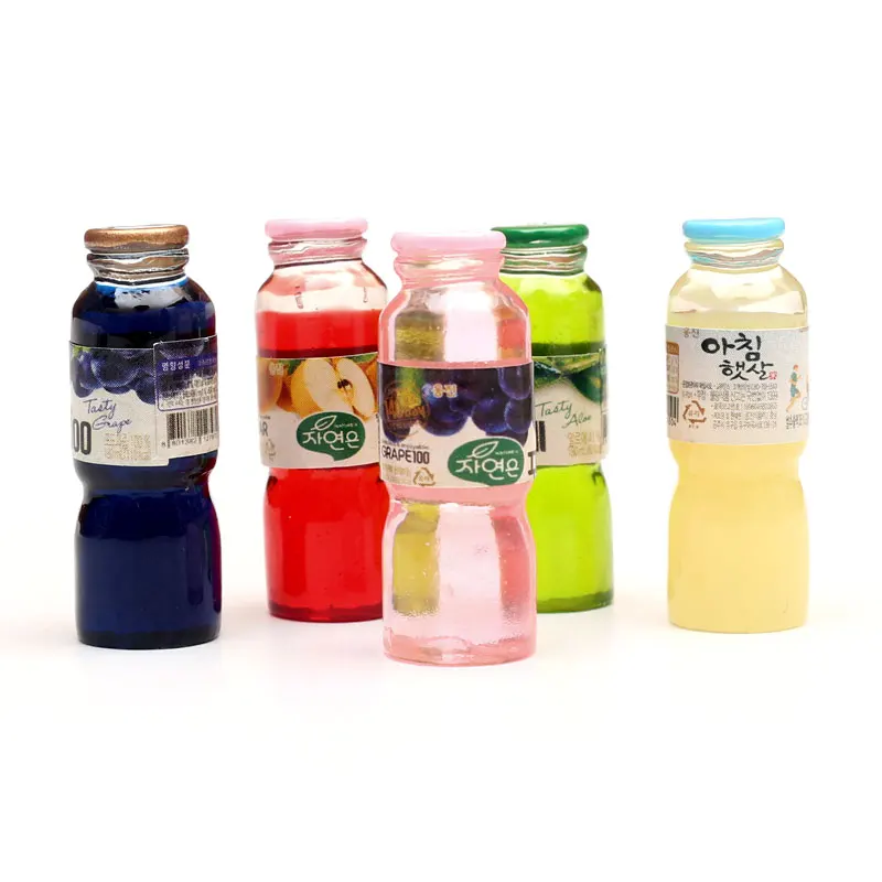 

10Pcs Mini Resin Drank Bottle Decoration Crafts Flatback Cabochon Figurines & Miniatures For Home Decoration Accessories Modern