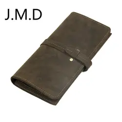 J. м. d Crazy Horse кожа для мужчин Hasp кожаный бумажник Винтаж RFID кошелек бумажник 8180