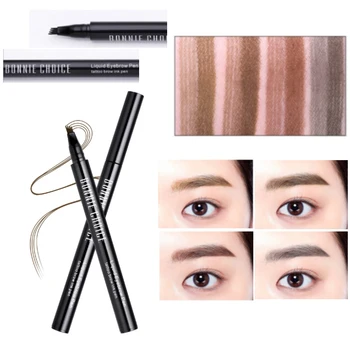 

BONNIE CHOICE Microblading Eyebrow Pen Waterproof Fork Tip Eyebrow Tattoo Pencil Long Lasting Fine Sketch Enhancer Makeup Pencil
