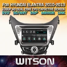 WITSON CAR DVD GPS for HYUNDAI ELANTRA New Technology+Capctive Screen+1080P+DSP+WiFi+3G+DVR+Good Price+GIFT+Free shipping
