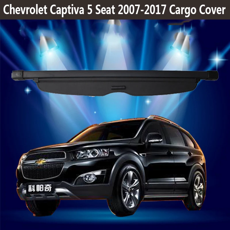 

For Chevrolet Captiva 5 Seat 2007-2017 Rear Cargo privacy Cover Trunk Screen Security Shield shade (Black, beige)