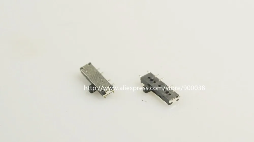 

10 pcs Miniature Slide Switch 8 Pin 1P3T SP3T ON-ON-ON Right Angle SMT / SMD PCB 1.50mm Height