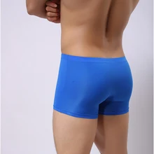 Мужские боксеры, сексуальные, прозрачный ледяной шелк, Слип, для геев, тонкое, мужское нижнее белье, боксеры, homme, слон, нос, нижнее белье, боксер, u выпуклый