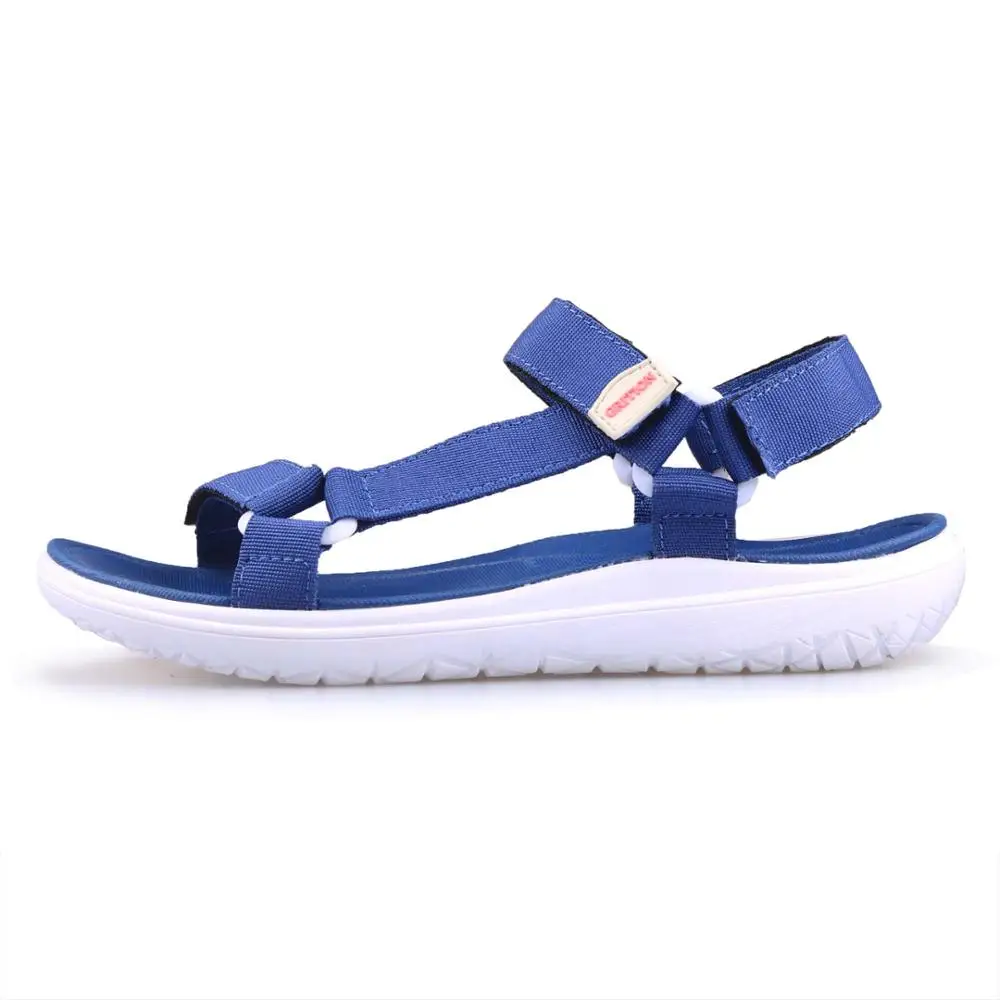 GRITION Women Sport Sandals Flat Summer Platform Open Toe Sandals Outdoor Beach Female Walking Ladies Comfort Fashion Shoes - Цвет: Blue White