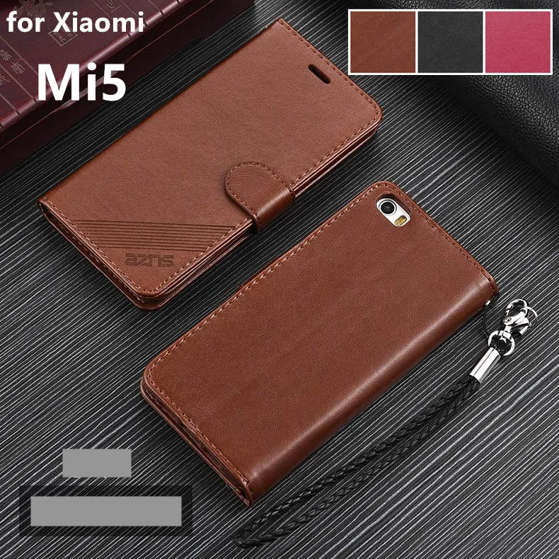 

AZNS Premium PU Leather Flip Cover Wallet Case For Xiaomi Mi5 Card Slots and Cash Holder Cover Case for Xiaomi Mi5