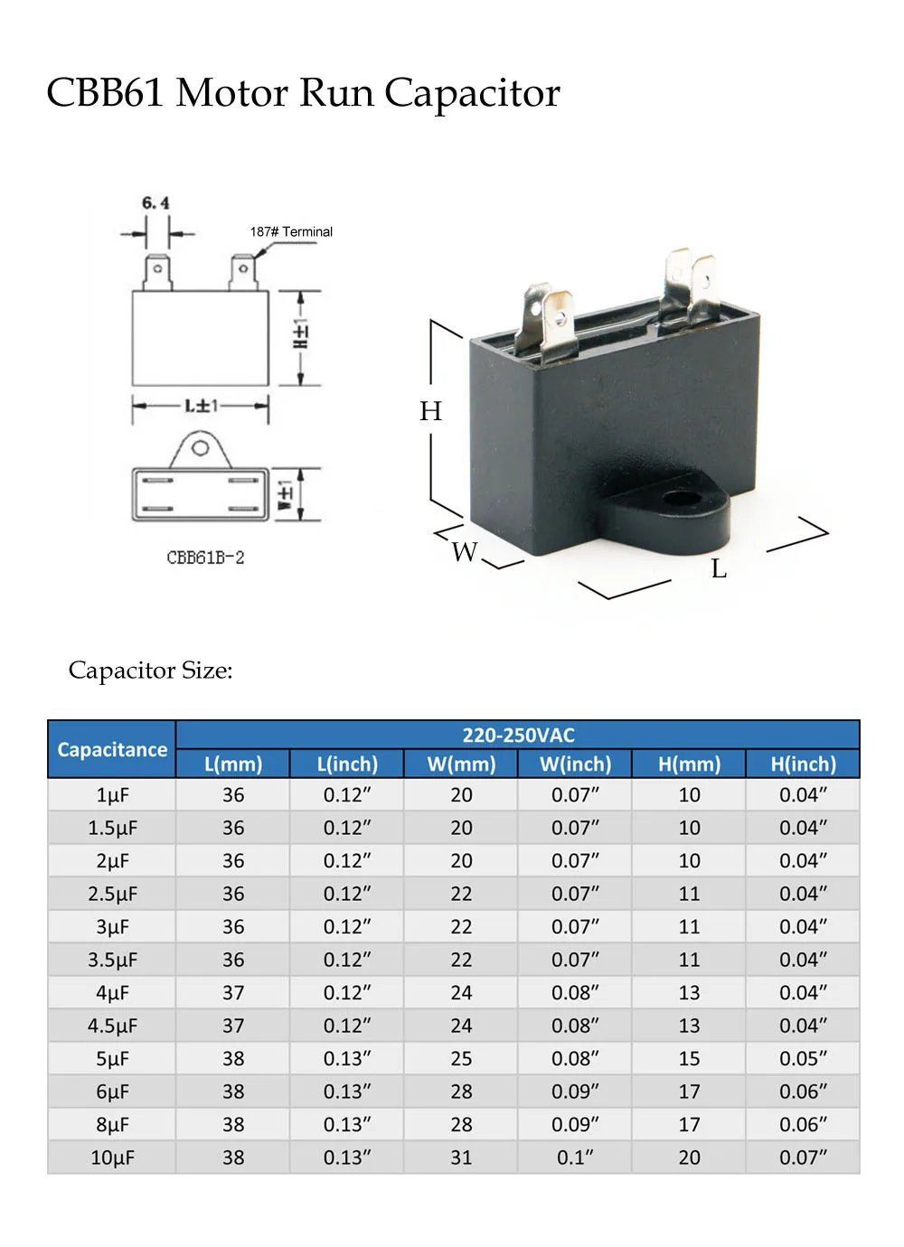 CBB61 250V