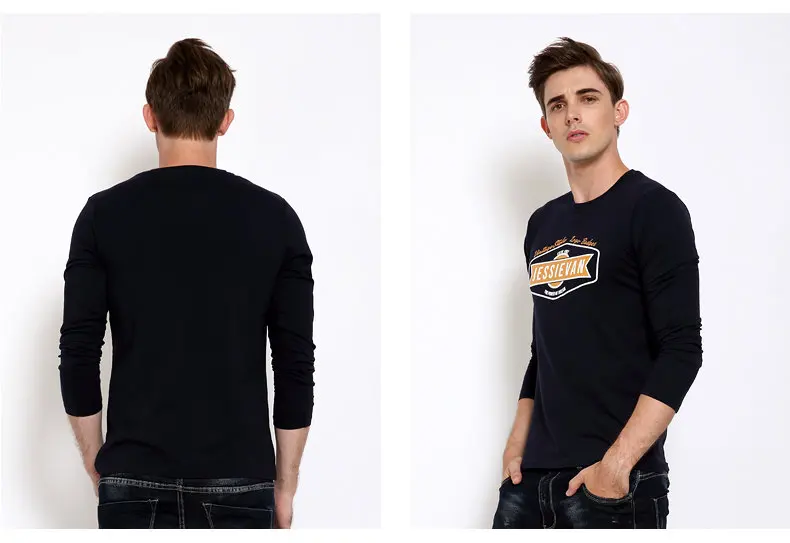 4Colors Mens T shirts long sleeve Print Muls Brand Top Quality T-Shirts Male Auumn Spring Plus size 4XL 3XL Tshirts for Man 2017-05