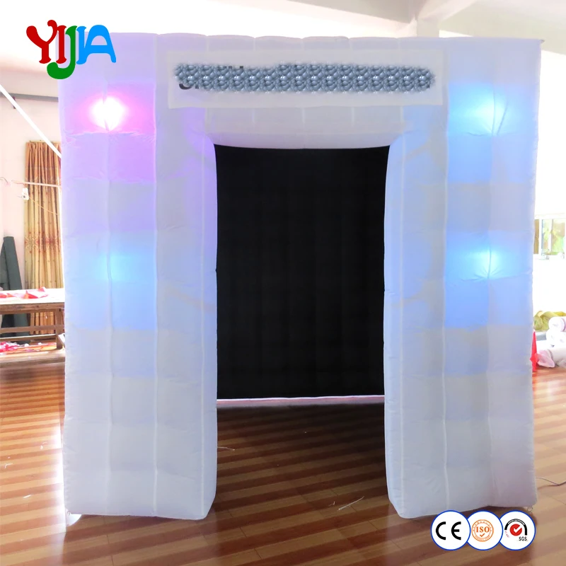free shipping cheap colorful led lights inflatable cube tent photo booth with logo print free shipping cheap colorful led lights inflatable cube tent photo booth with logo print