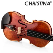 V07C Кристина Скрипки o 4/4 масляный лак Музыкальные инструменты, высокое качество Скрипки 4/4+ чехол+ бант+ канифоль