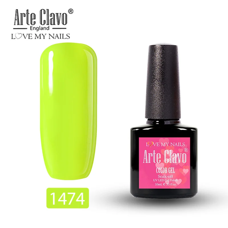 Arte Clavo основа и верхнее покрытие матовый топ гель лак для ногтей 10 мл Прозрачный впитывающий праймер гель лак для ногтей маникюр телесный розовый - Цвет: 1474