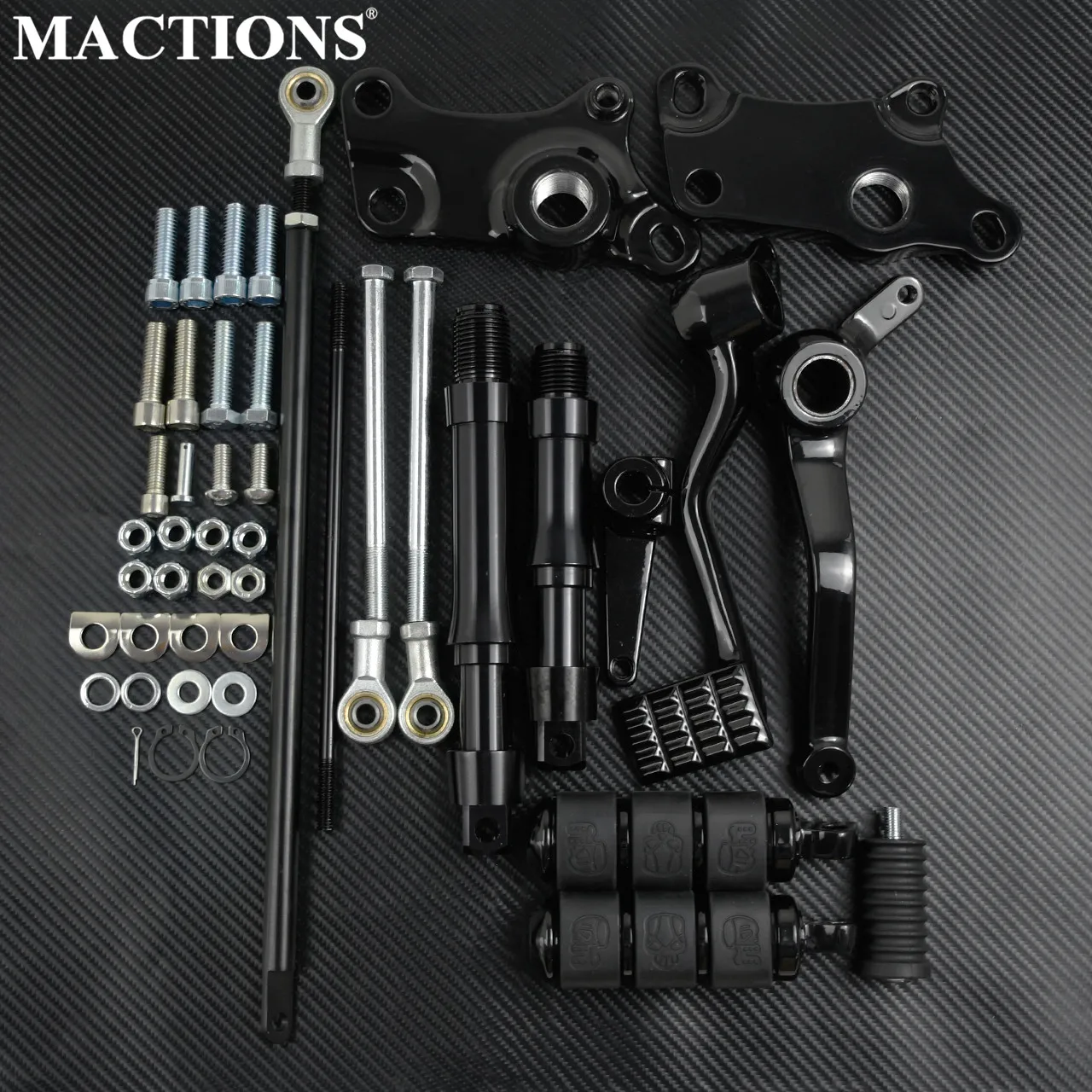 

Motorcycle Black Forward Controls Complete Kit Set With Pegs Lever Linkages For Harley Sportster XL 1991 1992 1993-2003
