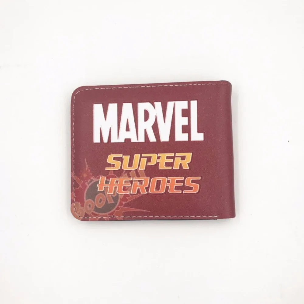 Marvel Comics супергероя Железный человек флэш-мужские кредитной держатель для карт кошелек двойного сложения ID наличные портмоне W448