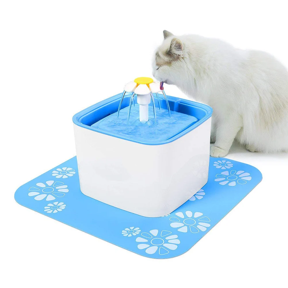Автоматический кошачий фонтан питьевой воды питатель 2.5L Авто Собака фонтан диспенсер с 3 упаковками картонный фильтр забота о здоровье