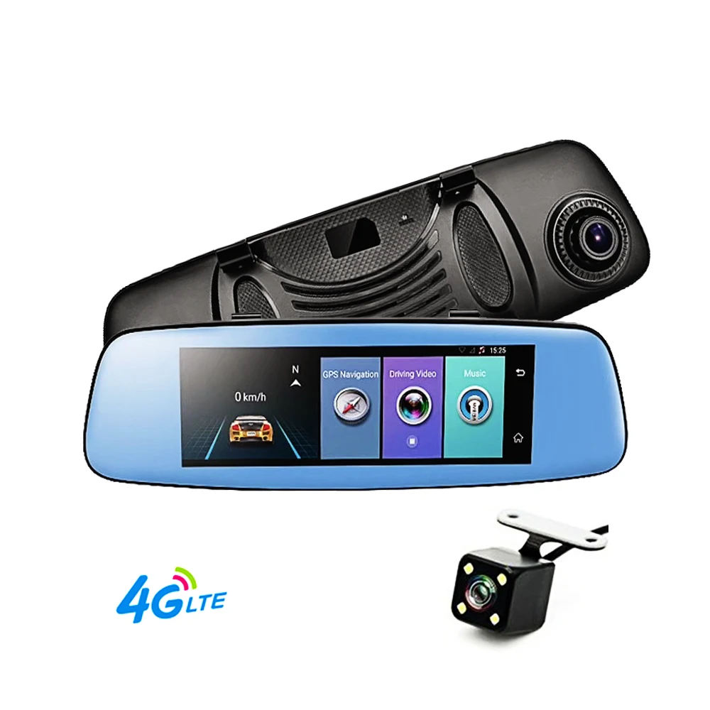 

7.84" 4G Car DVR Mirror Rearview Mirror Car Camera GPS Navigatior Remote Monitor Smart Android 5.1 Dual Lens 1080P WIFI Dashcam