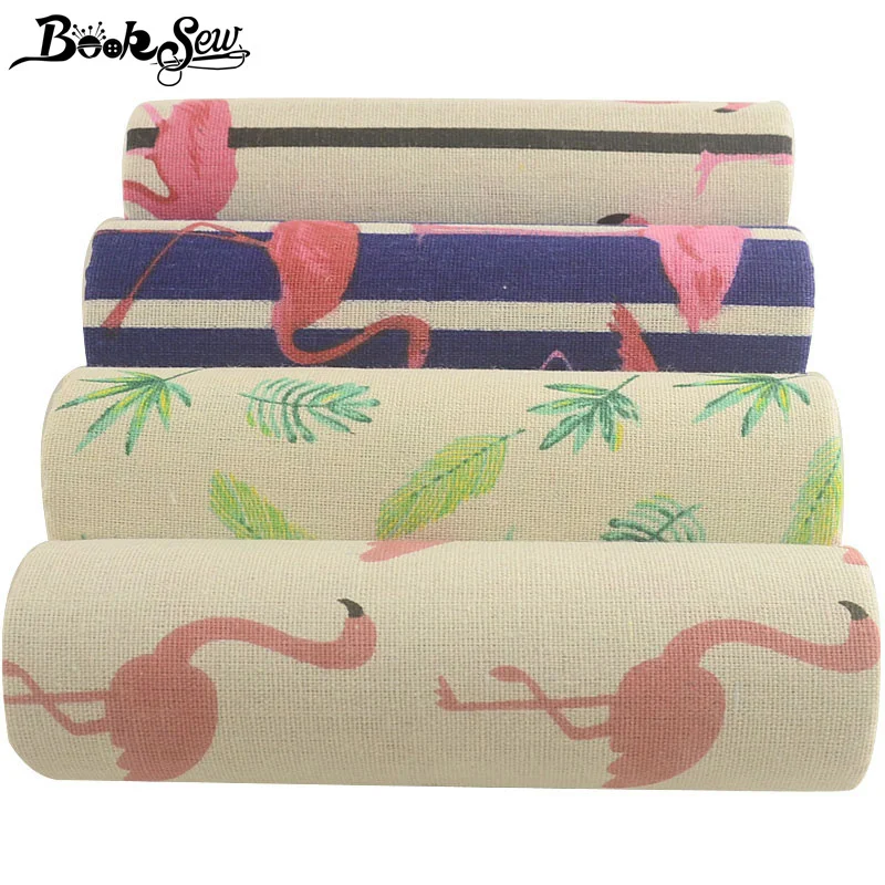 Booksew Cotton Linen Fabric Ankara Meter Printed Waves Telas African Tissu Sewing DIY Curtain 4pcs/lot 45x45cm Textile | Дом и сад